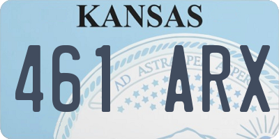 KS license plate 461ARX
