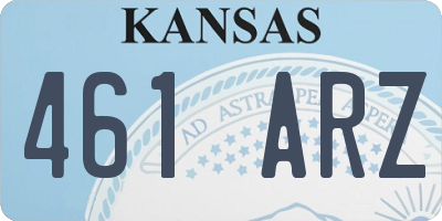 KS license plate 461ARZ