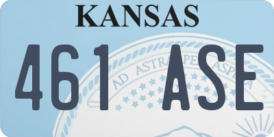 KS license plate 461ASE