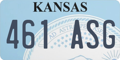 KS license plate 461ASG