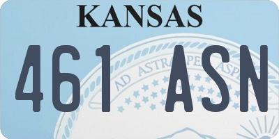 KS license plate 461ASN