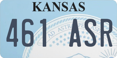 KS license plate 461ASR