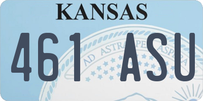 KS license plate 461ASU