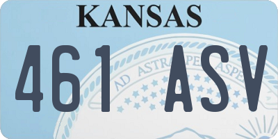 KS license plate 461ASV