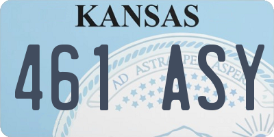 KS license plate 461ASY
