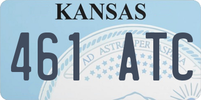 KS license plate 461ATC
