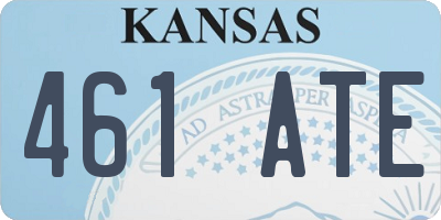 KS license plate 461ATE