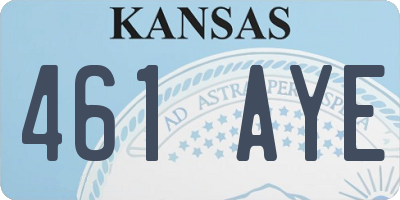 KS license plate 461AYE