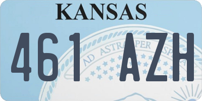 KS license plate 461AZH
