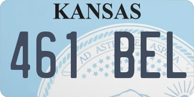 KS license plate 461BEL