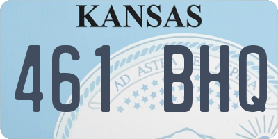 KS license plate 461BHQ
