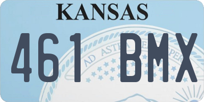 KS license plate 461BMX