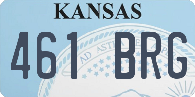 KS license plate 461BRG