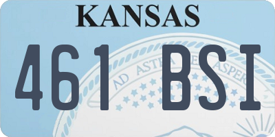 KS license plate 461BSI