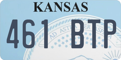 KS license plate 461BTP