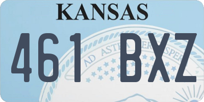 KS license plate 461BXZ