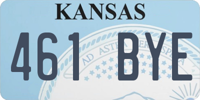 KS license plate 461BYE
