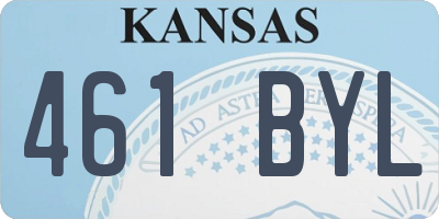 KS license plate 461BYL