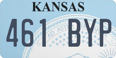 KS license plate 461BYP