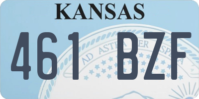 KS license plate 461BZF
