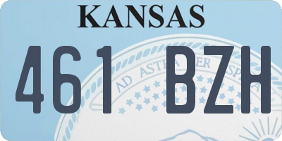 KS license plate 461BZH
