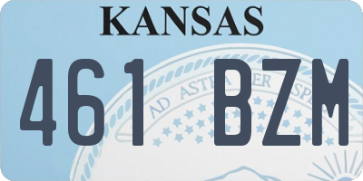 KS license plate 461BZM