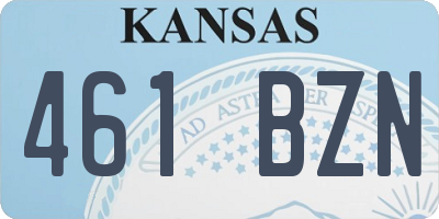 KS license plate 461BZN