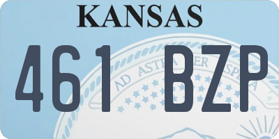 KS license plate 461BZP