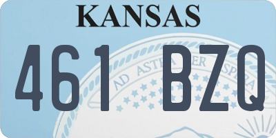 KS license plate 461BZQ