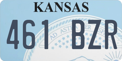 KS license plate 461BZR