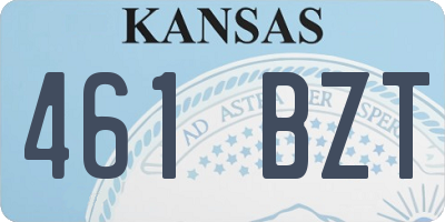 KS license plate 461BZT