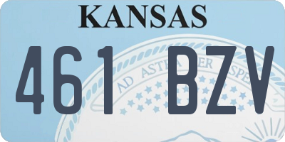 KS license plate 461BZV