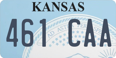 KS license plate 461CAA