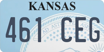 KS license plate 461CEG