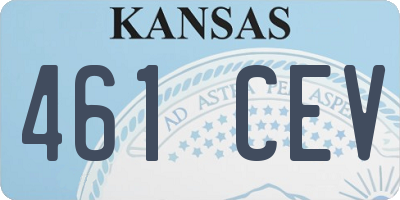 KS license plate 461CEV