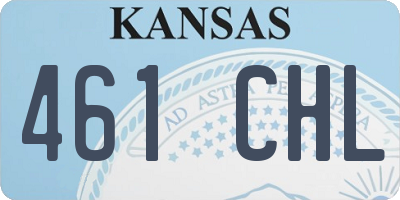 KS license plate 461CHL