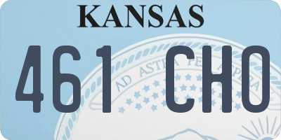 KS license plate 461CHO
