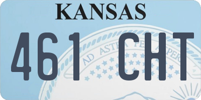 KS license plate 461CHT