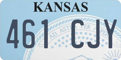 KS license plate 461CJY