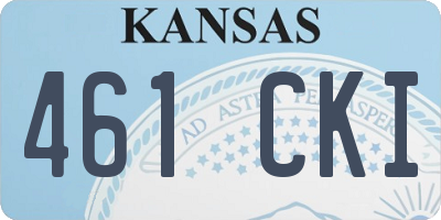 KS license plate 461CKI