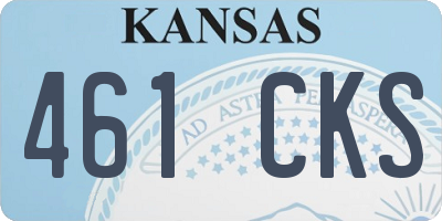 KS license plate 461CKS