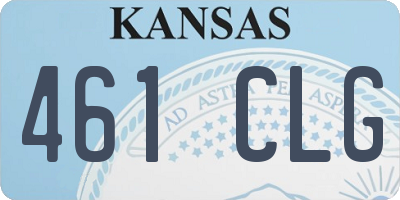 KS license plate 461CLG