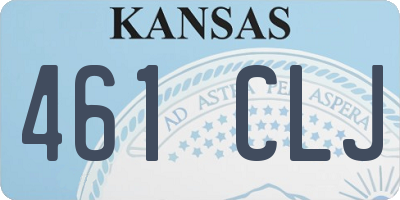 KS license plate 461CLJ