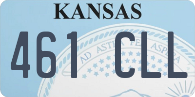 KS license plate 461CLL