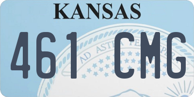 KS license plate 461CMG
