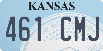 KS license plate 461CMJ