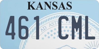 KS license plate 461CML