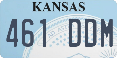 KS license plate 461DDM