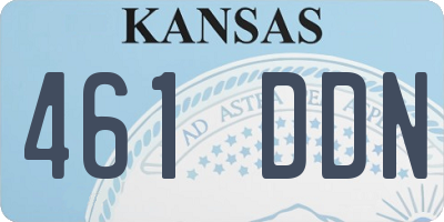 KS license plate 461DDN