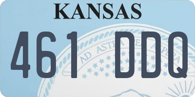 KS license plate 461DDQ